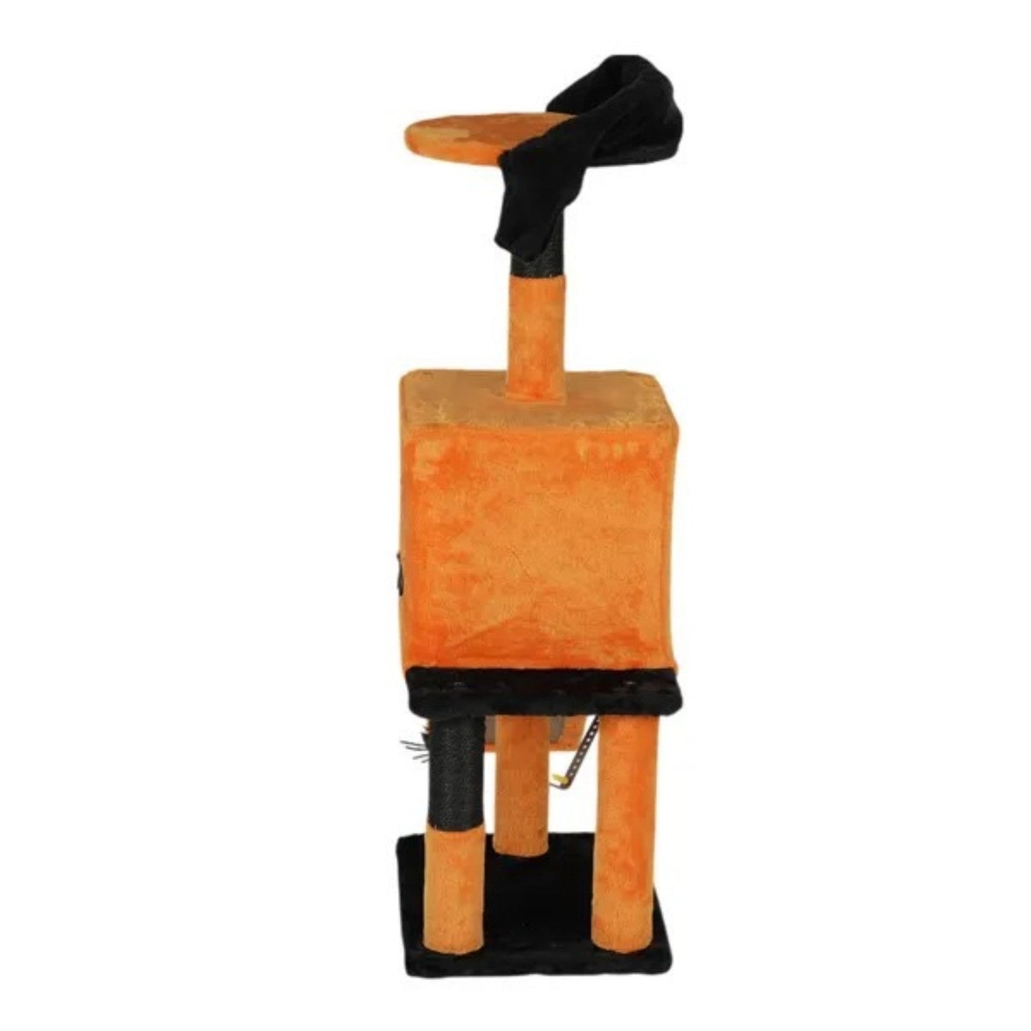 Halloween Cat Tree – Orange & Black Cat Tower with Condo & Scratching Posts