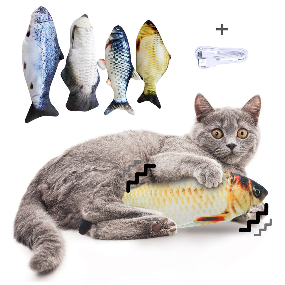 Electric Fish Toy for Cats – Realistic Jumping Motion, No Catnip