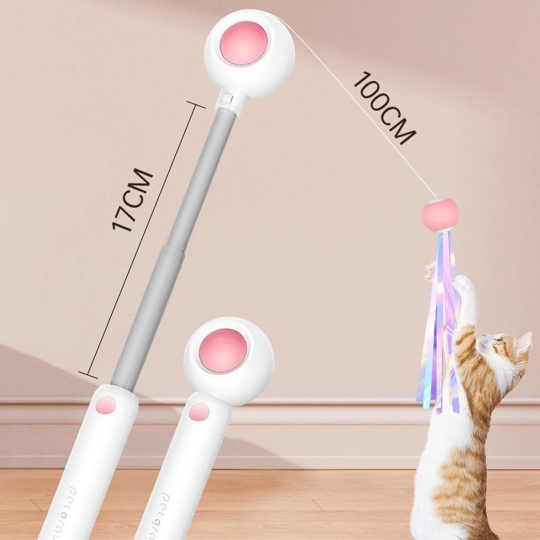 Laser Cat Stick Toy – Retractable Teaser Wand & Toy Ball