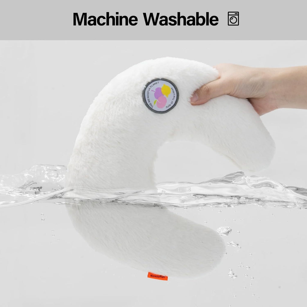 MEWOOFUN U-Shaped Orthopedic Pet Pillow – Cat & Puppy Support Cushion