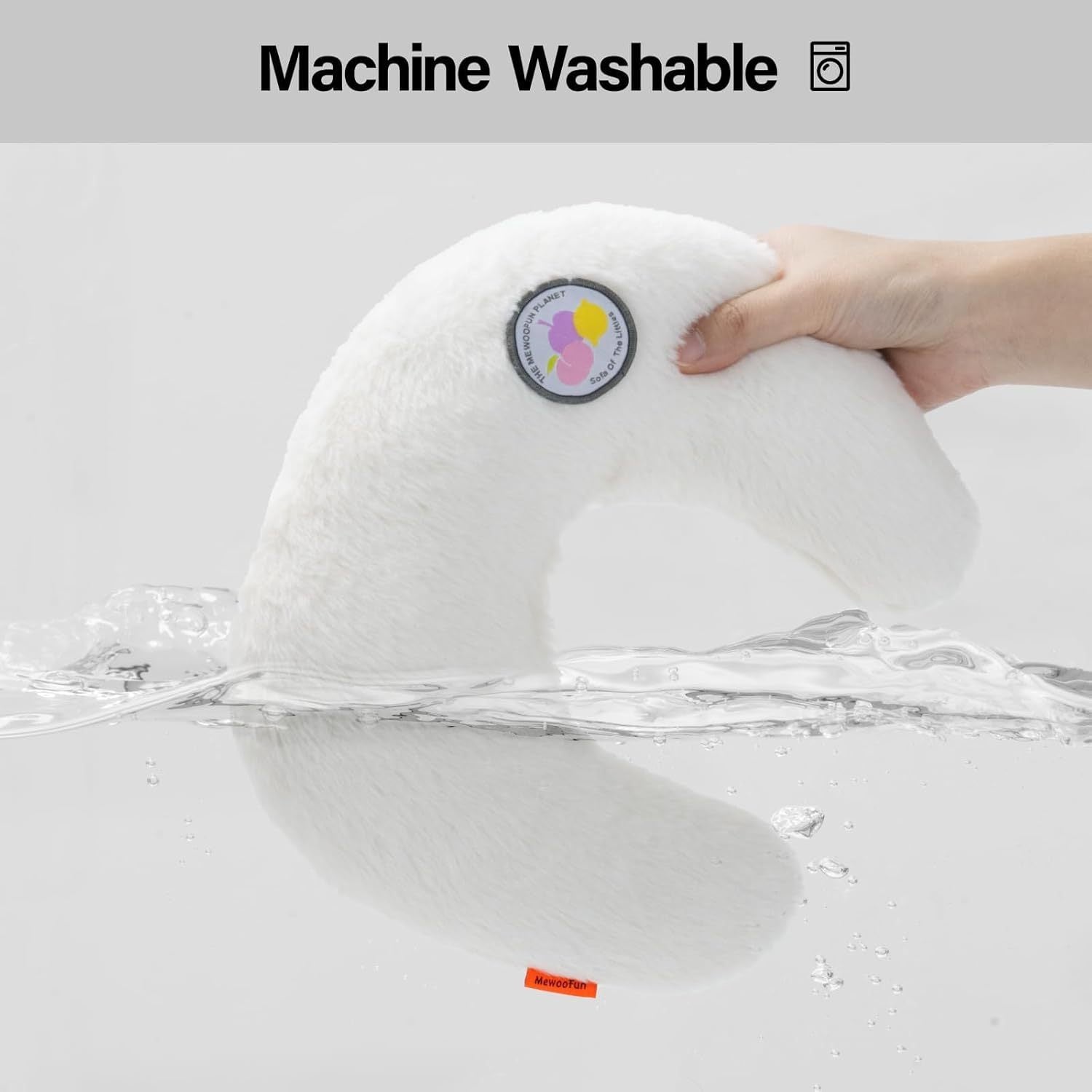 MEWOOFUN U-Shaped Orthopedic Pet Pillow – Cat & Puppy Support Cushion