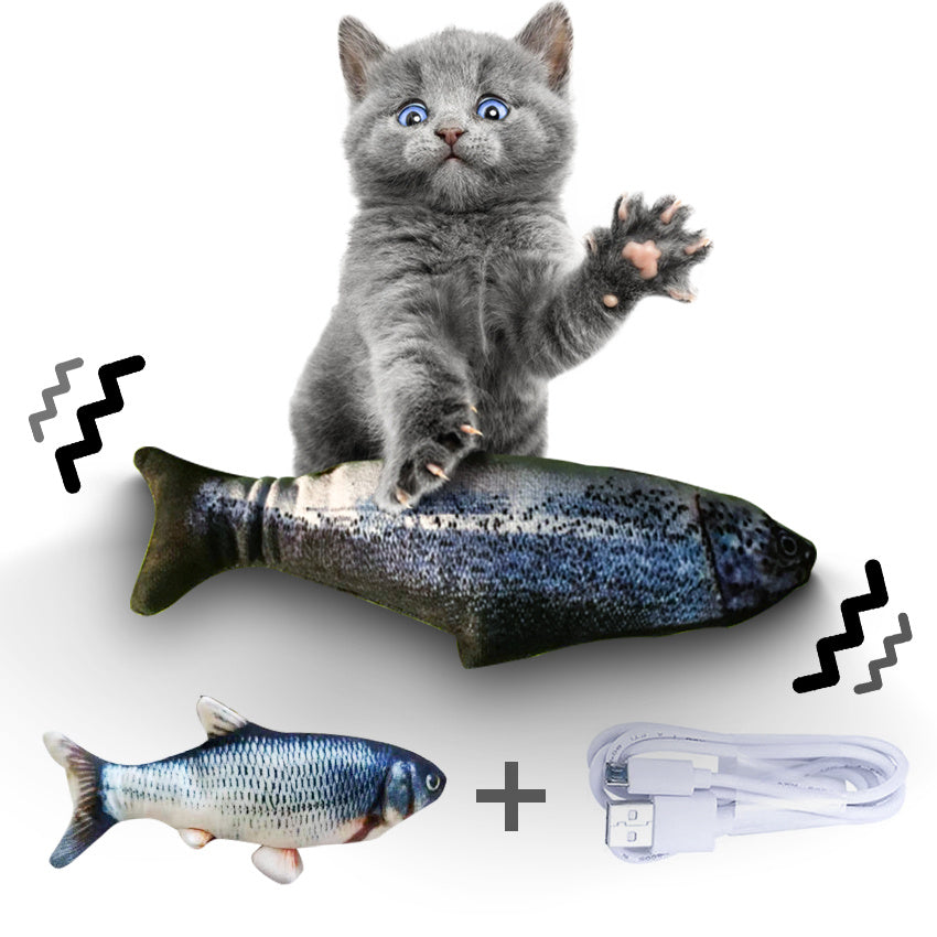 Electric Fish Toy for Cats – Realistic Jumping Motion, No Catnip