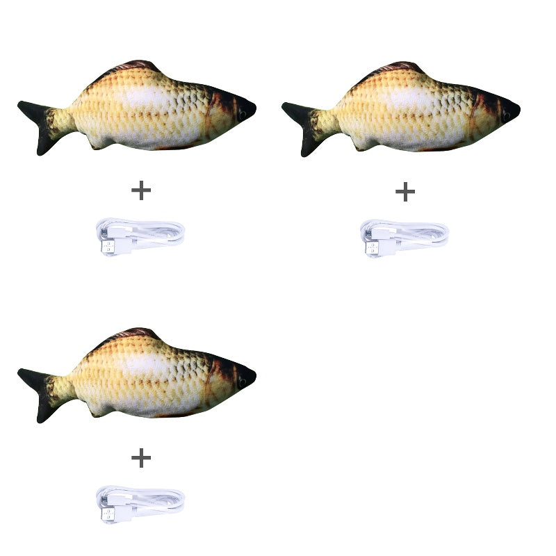 Electric Fish Toy for Cats – Realistic Jumping Motion, No Catnip