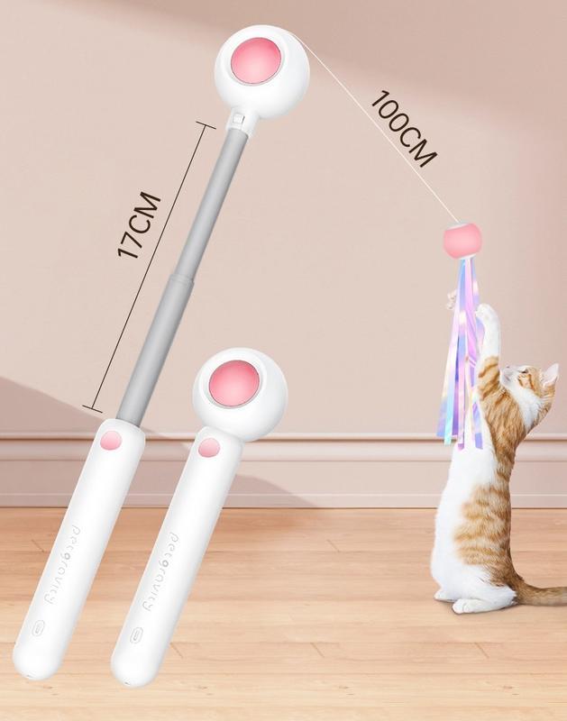 Laser Cat Stick Toy – Retractable Teaser Wand & Toy Ball