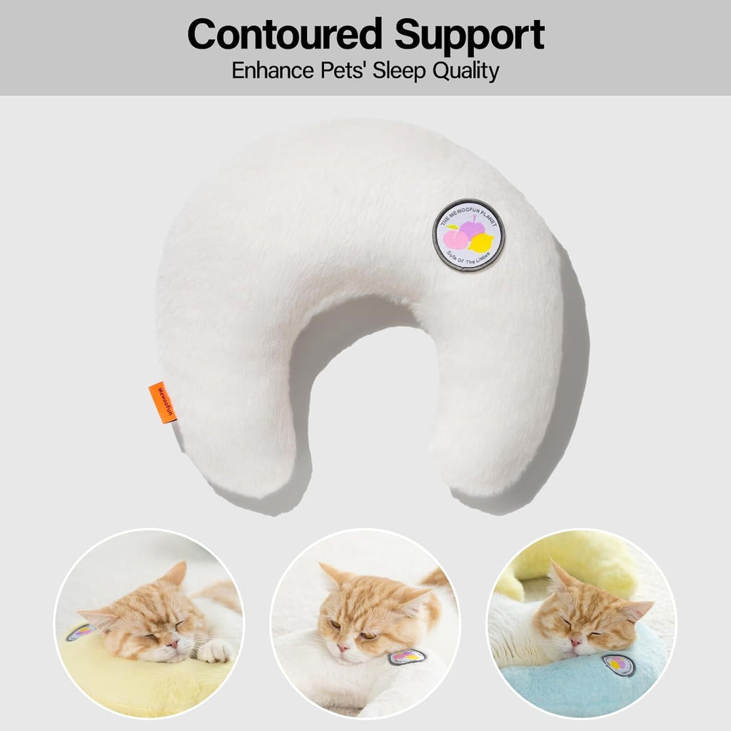 MEWOOFUN U-Shaped Orthopedic Pet Pillow – Cat & Puppy Support Cushion