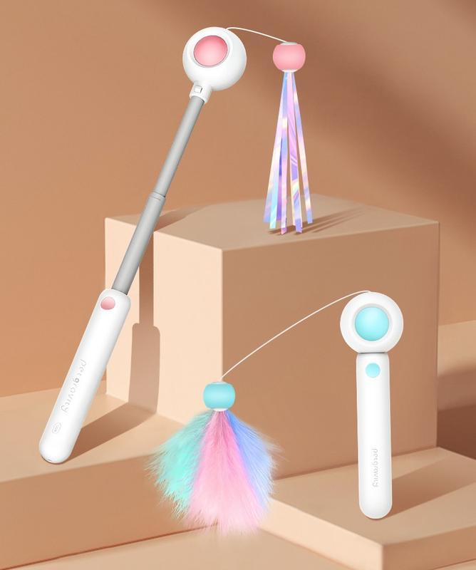 Laser Cat Stick Toy – Retractable Teaser Wand & Toy Ball